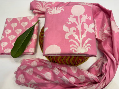 Cotton Suit with Cotton Dupatta