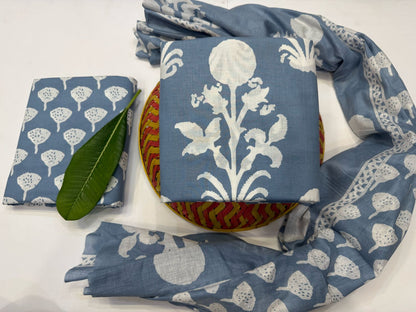 Cotton Suit with Cotton Dupatta