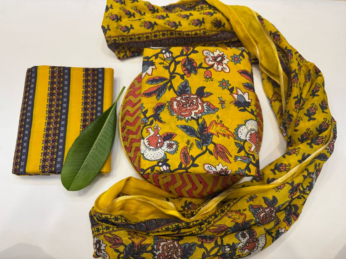 Cotton Suit with Cotton Dupatta