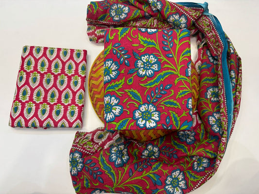 Cotton Suit with Cotton Dupatta