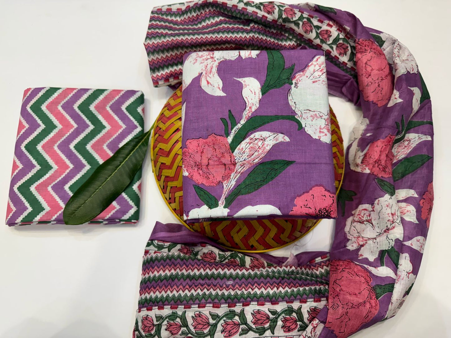 Cotton Suit with Cotton Dupatta