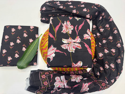 Cotton Suit with Cotton Dupatta