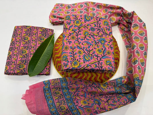 Cotton Suit with Cotton Dupatta