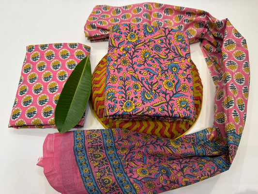 Cotton Suit with Cotton Dupatta