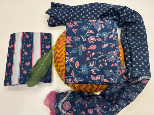 Cotton Suit with Cotton Dupatta