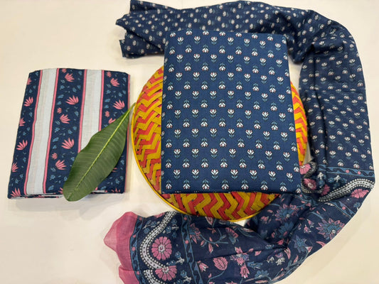 Cotton Suit with Cotton Dupatta