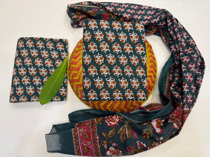 Cotton Suit with Cotton Dupatta