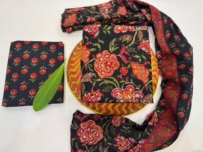 Cotton Suit with Cotton Dupatta