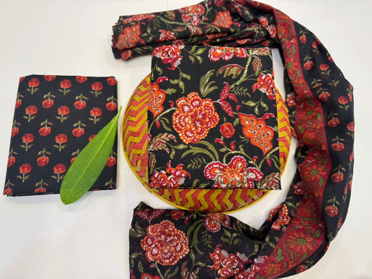 Cotton Suit with Cotton Dupatta