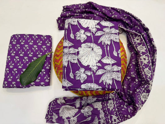 Cotton Suit with Cotton Dupatta
