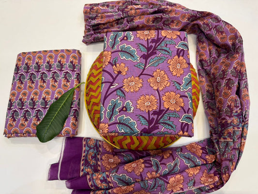 Cotton Suit with Cotton Dupatta