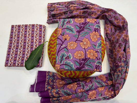 Cotton Suit with Cotton Dupatta