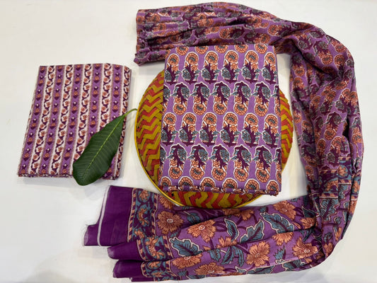Cotton Suit with Cotton Dupatta