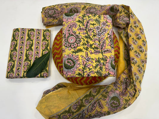 Cotton Suit with Cotton Dupatta