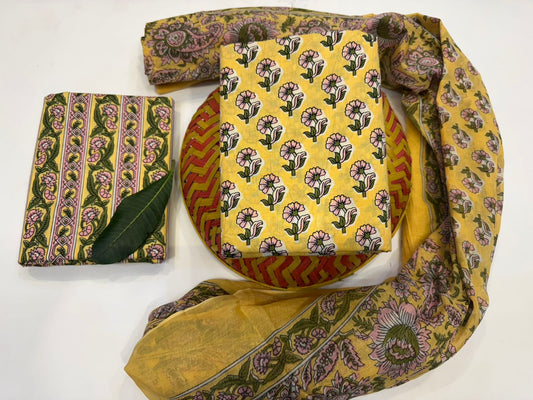 Cotton Suit with Cotton Dupatta
