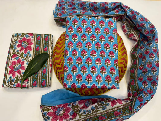 Cotton Suit with Cotton Dupatta