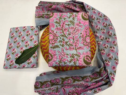 Cotton Suit with Cotton Dupatta