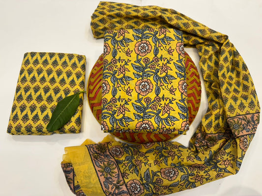 Cotton Suit with Cotton Dupatta