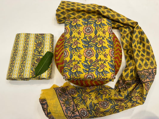 Cotton Suit with Cotton Dupatta