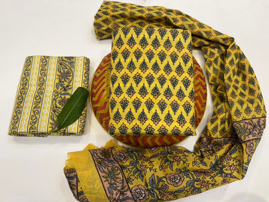 Cotton Suit with Cotton Dupatta