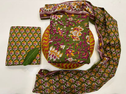 Cotton Suit with Cotton Dupatta