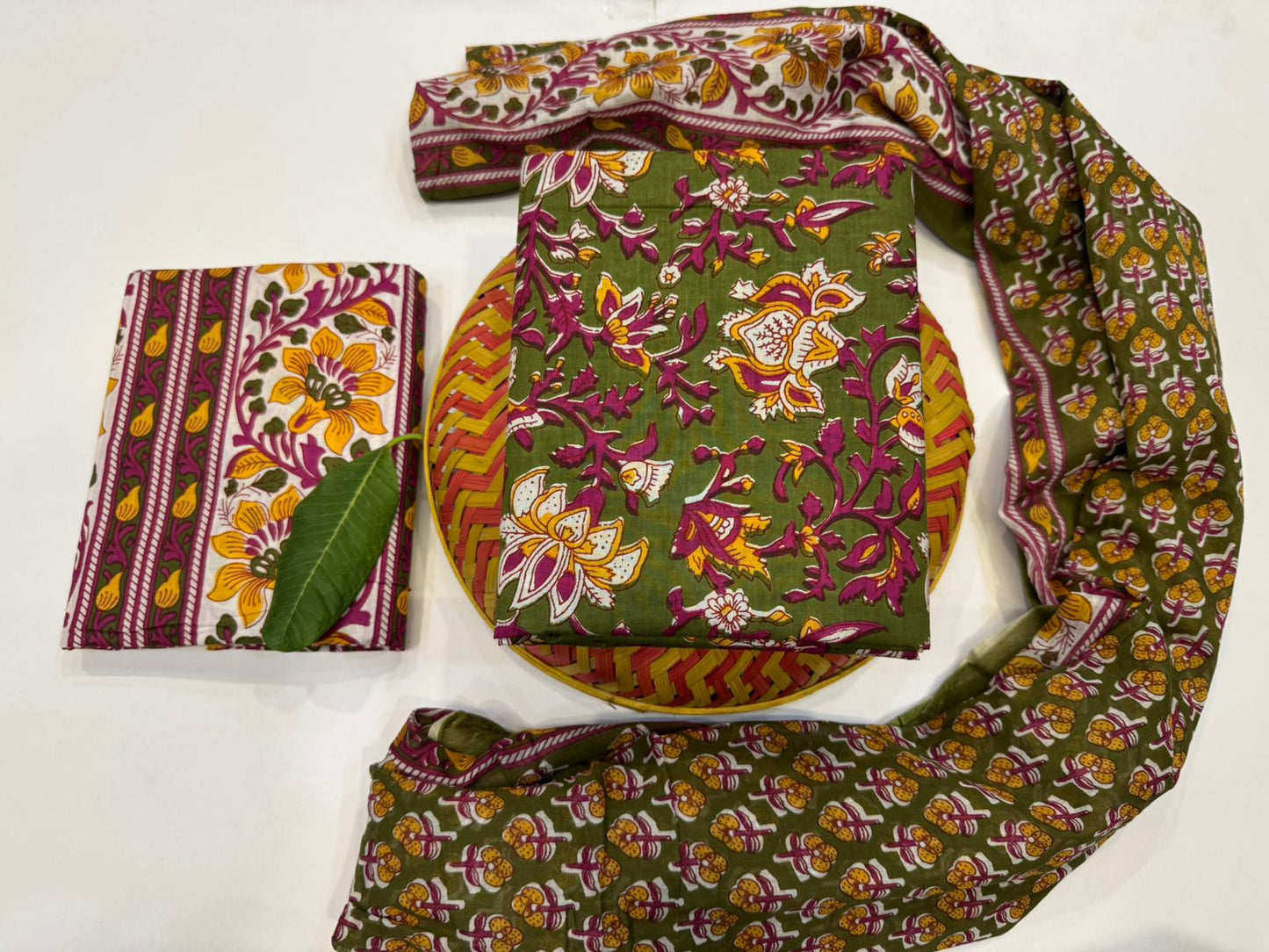 Cotton Suit with Cotton Dupatta