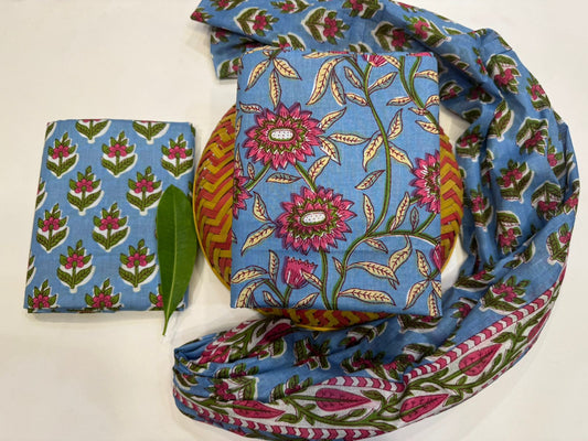 Cotton Suit with Cotton Dupatta