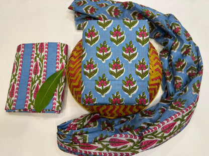 Cotton Suit with Cotton Dupatta