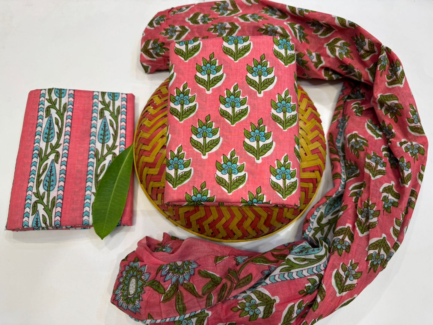 Cotton Suit with Cotton Dupatta