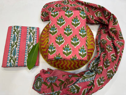 Cotton Suit with Cotton Dupatta