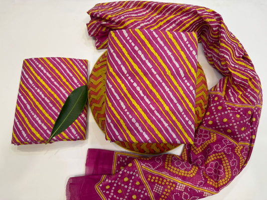 Cotton Suit with Cotton Dupatta