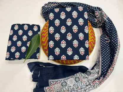 Cotton Suit with Cotton Dupatta