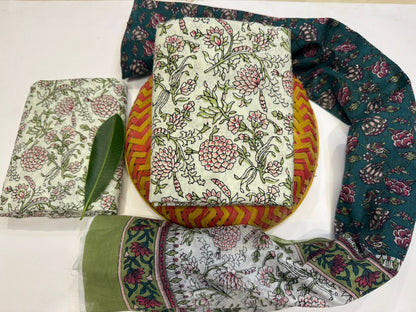 Cotton Suit with Cotton Dupatta