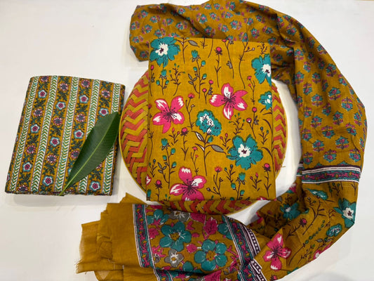 Cotton Suit with Cotton Dupatta