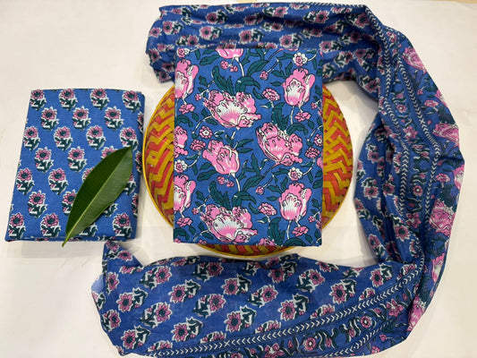 Cotton Suit with Cotton Dupatta