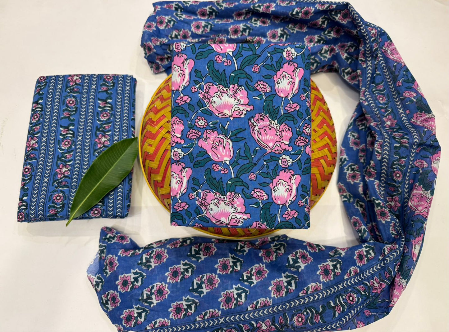 Cotton Suit with Cotton Dupatta