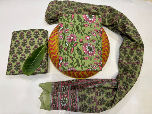 Cotton Suit with Cotton Dupatta