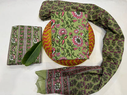 Cotton Suit with Cotton Dupatta