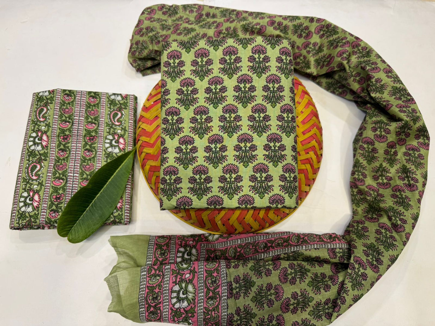 Cotton Suit with Cotton Dupatta