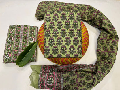 Cotton Suit with Cotton Dupatta