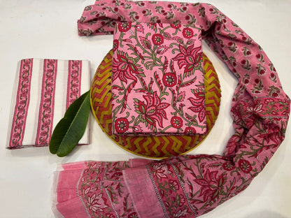Cotton Suit with Cotton Dupatta