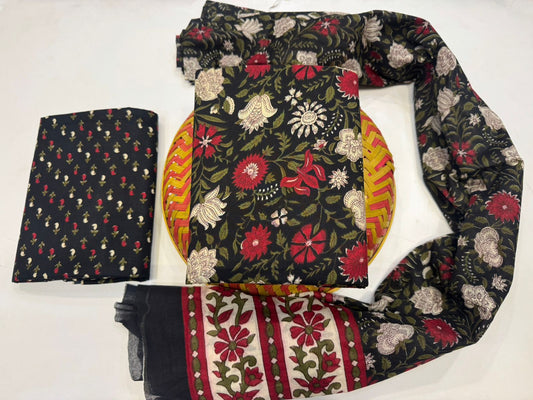 Cotton Suit with Cotton Dupatta