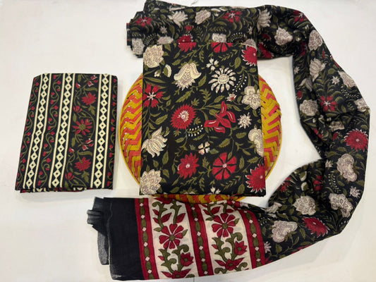 Cotton Suit with Cotton Dupatta