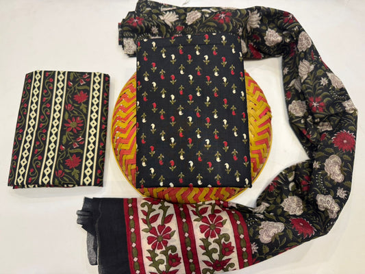 Cotton Suit with Cotton Dupatta