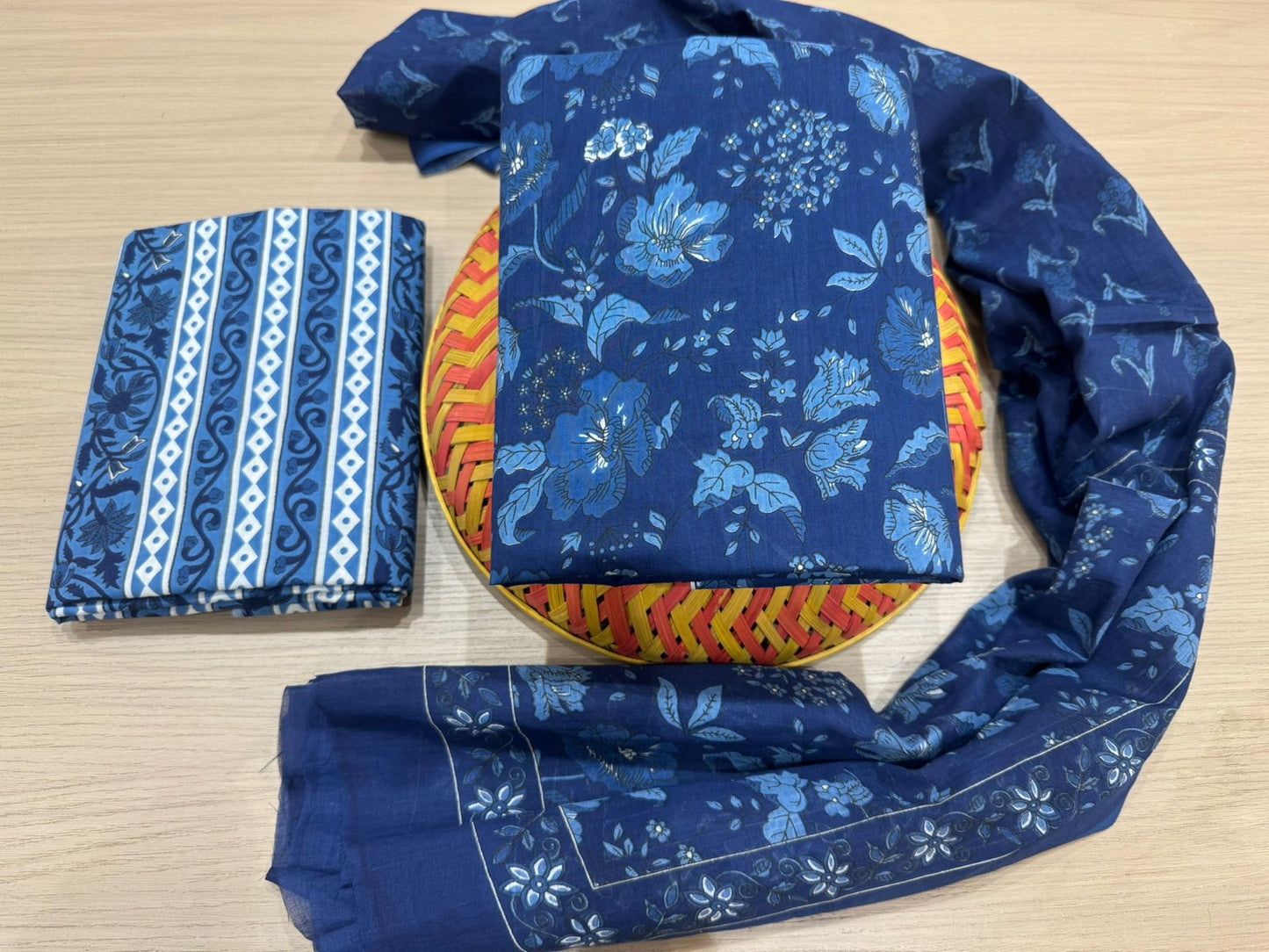 Cotton Suit with Cotton Dupatta