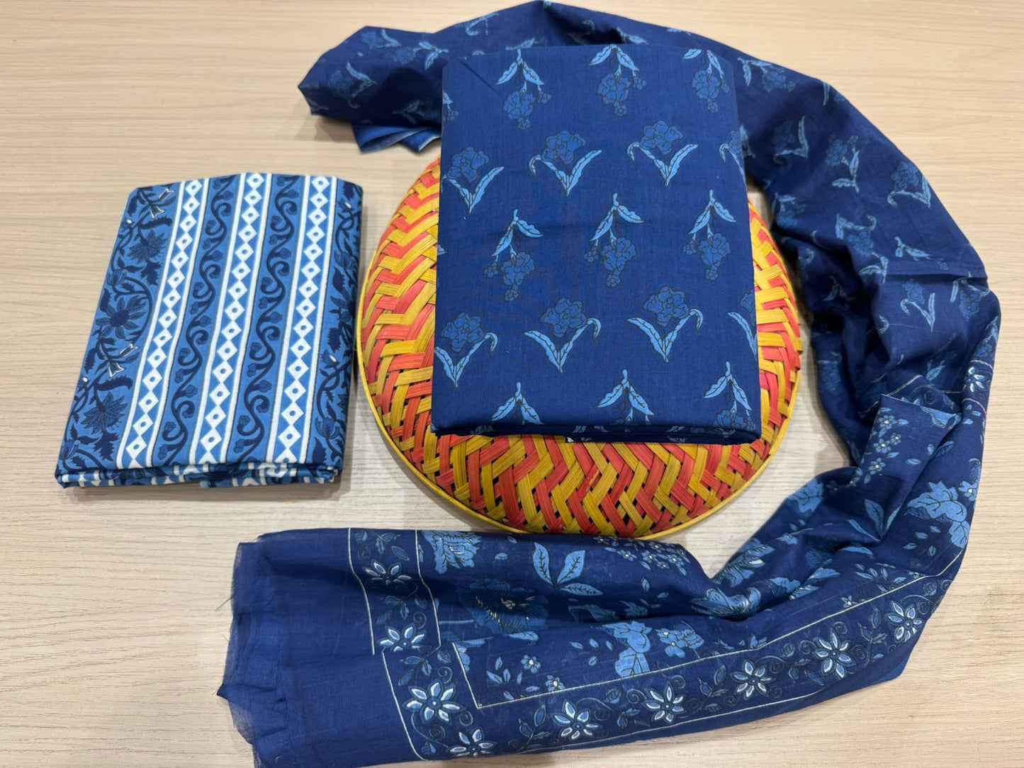 Cotton Suit with Cotton Dupatta