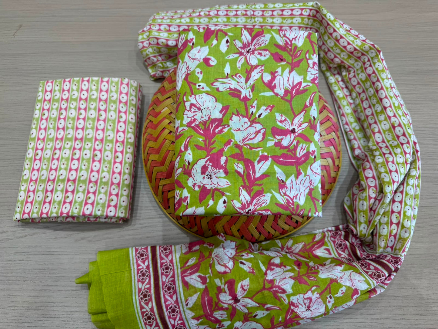 Cotton Suit with Cotton Dupatta