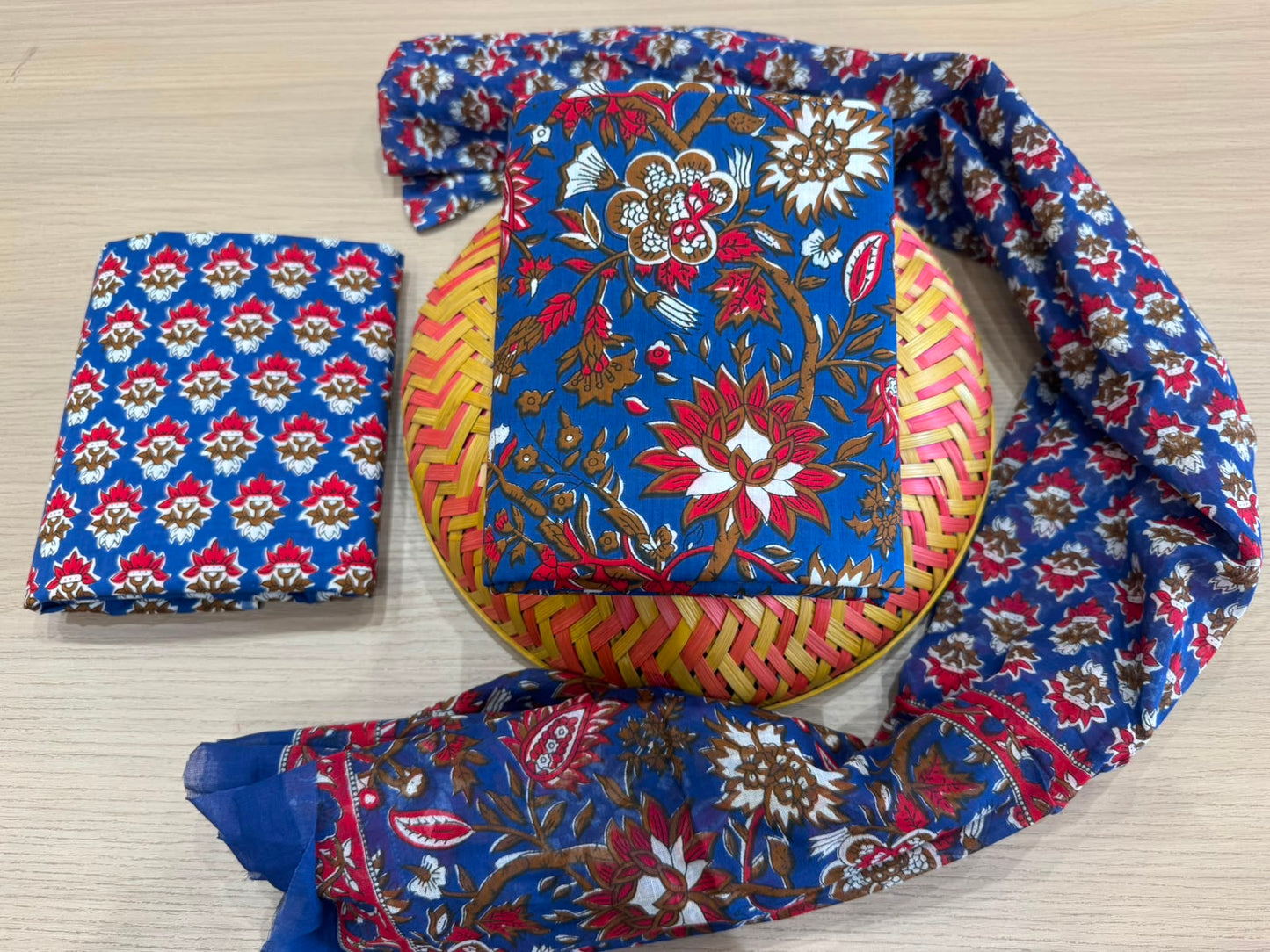Cotton Suit with Cotton Dupatta