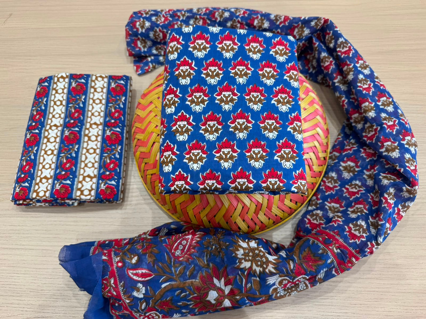 Cotton Suit with Cotton Dupatta