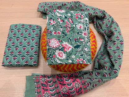 Cotton Suit with Cotton Dupatta